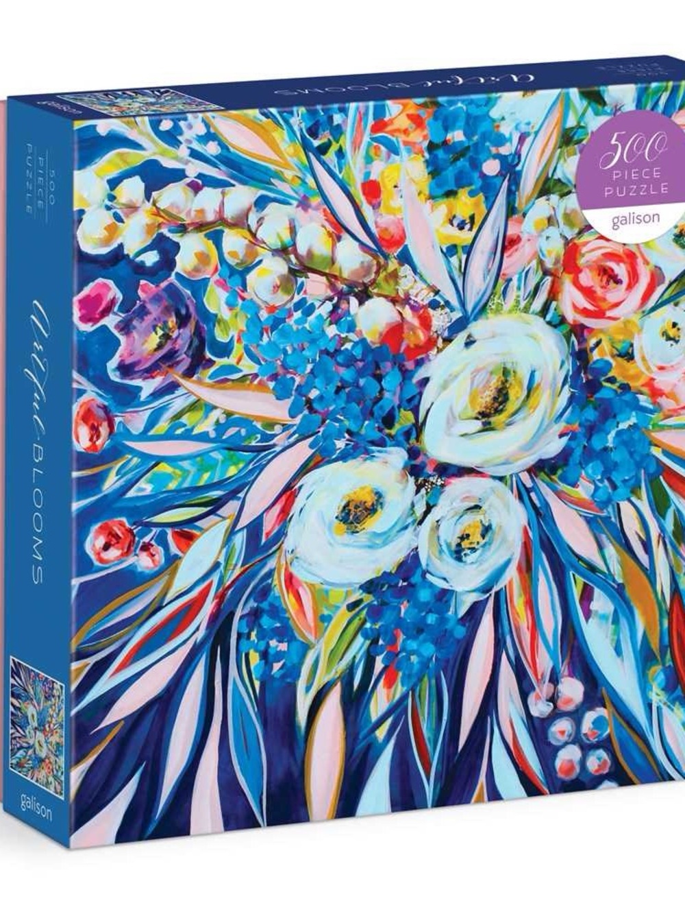 Galison Blue Floral 500-Piece Puzzle - Vivid Blooms